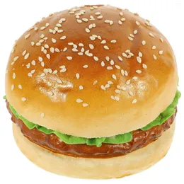 Dekoratif Çiçekler Simülasyon Hamburger Sahte Ekmek Yemek Oyuncak Burger Bakery Ekran Pogerya Prop Dolap Dekorasyon Örnek