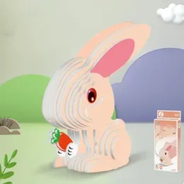 Unicorn Rabbit 3D Paper Puzzle для детей Образовательные Montessori Toys Murd