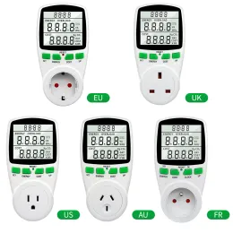 Digital Power Meter, Digital LCD Electric Energy Meter Counter Output Power Meter Timing Socket Electronic Timing Switch Socket
