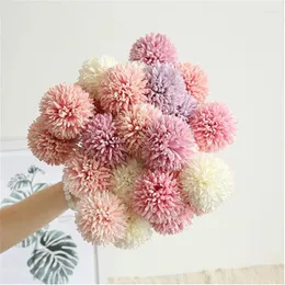 Dekorative Blumen 1pc künstliche Blumenschuh Löwenzahn einzelner Kopf Thorn Ball Home Decor Hochzeit Dekoration 9 Farben Geschenke falsch für Party