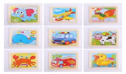 20 PCs Keine Wiederholung 1111cm Kinder Spielzeug Toy Holz Puzzle Holz 3D -Puzzle Puzzle Jigsäge für Kinder Baby Cartoon Animaltraffic Rätsel Bildung 4122388