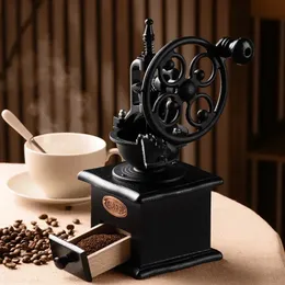 Retro Manual Coffee Grinder Coffee Bean Grinder Professional Ceramic Grinding Core Ensures Food Safety Food Grade Material 240328