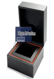 Caixa de qualidade de qualidade caixa de relógio de couro cinza inteiro womens relógios caixa original com cartão de certificado sacos de papel de presente 02 PU6042011
