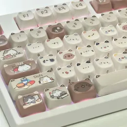 Akcesoria Śliczne meow keycaps cat head mao profilu pbt kwadratowy klawis