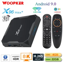 Box X96 MAX Plus Smart TV Box 1000m Android 9.0 Amlogic S905X3 8K Media Player 4 GB RAM 64 GB ROM X96MAX SET TOP BOX Quad Core 5G WiFi