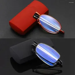 Sunglasses Portable Foldable Reading Glasses With Case High-definition Vision Care Readers Eyewear Ultralight TR90 Presbyopic Eyeglasses