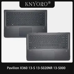 Keyboards UK/US Keyboard For HP Pavilion X360 13S 13S020NR 13S000 Laptop Case Palmrest Cover With Touchpad English Keyboard 809829001