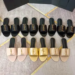 Summer Leather Casual Crocodile Skin Sandal Sexig utomhus Slide 7a Top Quality Mule YS Sunn Beach Designer Sandale Tisters Män Pool Women Flat Sliders Luxury Loafer