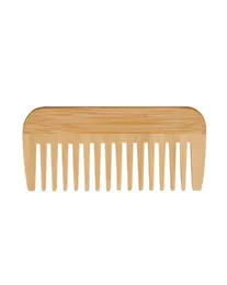 Pannocchia di capelli per pettine in legno di bambù naturale 14x5cm7381169