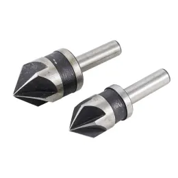 CMCP Chamfer Cutter Set 82D 5 Flute Round/Hex Shank HSS Countersink Drill Bit 12/16/19mm Woodworking Drill Bit For Power Tool