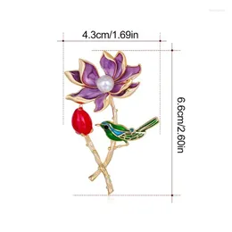 Pins Brooches Pearl Lotus Flower for Women Uni 3-Color Emale Party Office Brooch Dister