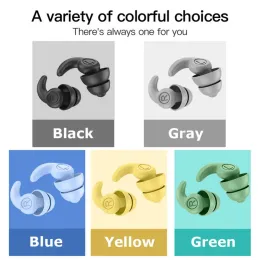 1/2PCS New Noise-reducing Earplugs Silicone Soundproof Anti-noise Mute Sleep Student Dormitory Swimming Nasal Clip Waterproof