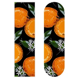 Kawaii pomarańcze z deskorolką arkusz chwytania, papier ścierny Longboard Griptape do tablicy rolkowej, wodoodporna taśma chwytowa -33x 9 cali