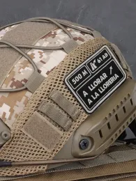 500M A Llorar Испанская вышивка Hookloop Patches Tactical Morale Badge Алфавит аксессуары рюкзаки наклейки