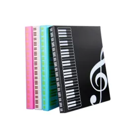 40 pagine Music Book Clip Stave Piano Insert Paper Organizer A4 File Binder Cartelle Foglio di dati Accessori per la scuola