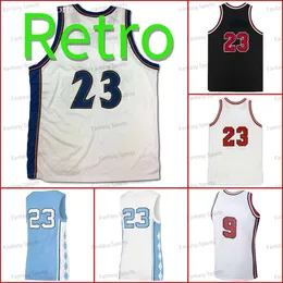North Carolina Tar Heels Basketbol Formaları 23 9 Takım ABD Koleji Erkek Retro 1992 Rüya Beyaz Mavi Kırmızı Formalar Ed