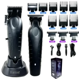 Clippers Kemei 2296 Barber Cordless Hair Trimmer 0mm Zero Gapped Carving Clipper Detailer Professional Electric KM2299 Cutting Machine