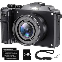 Capture fotos e vídeos impressionantes em 4K com esta câmera de vídeo compacta anti-shake de 6MP, zoom digital 18x, foco automático, wifi, vlogging, câmera de ponto e disparo