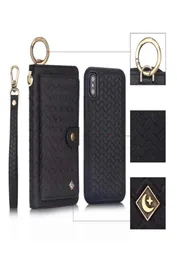 بالنسبة إلى iPhone XS Wallet Case iPhone X Wallet Case محفظة سستة قابلة للفصل مغناطيسي 14 فتحات البطاقة الأموال جيب القابض Case Fo4038605
