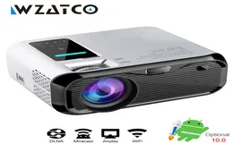WZATCO E500 Mini LED Projektör 1280X720 Android 100 WiFi Taşınabilir Beamer Ev Sinema Tiyatrosu Kablolu Senkronizasyon Ekran Mobile3156742