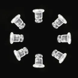 100/200pcs Multi-Style-Ohr-Blockage Weiches Silikon-Gummi-Ohrring-Rückenstopps für Hölzer Ohrring DIY-Ohrringzubehör machen