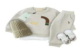 Ins Designer Kids Clothing Sets Bair Boys 여자 스웨터 정장 탑 팬츠 Twope 901204115491