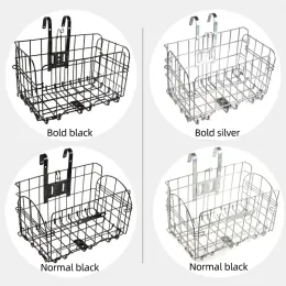 Rockbros Bicycle Basket Foldable Metal Wire Bike Basking HandleBar Bagket Big Cappitial耐久性のあるMTBバイクバスケット