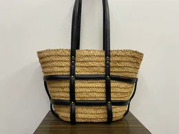 Y S 1 varumärkeslogotyp Panier Lafel Woven Tote Märkesdesigner Womens axelhandväska Valentines Day