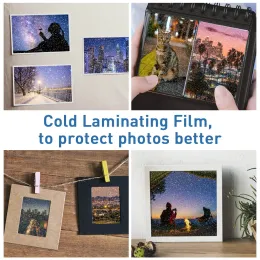 10 ark glitter kall lamineringsfilm A4 självhäftande holografiska stjärna glänsande prickar diy paket färgkortfoto laminering film