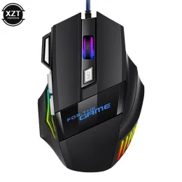 Profissional 5500 DPI Gaming Mouse 7 Botões LED ratos com fio USB Optical para Gamer de alta qualidade