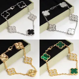 Pulseira de trevo para homens e mulheres 18k Bracelet Classic 4/Four Leaf Designer Bracelets White Mãe de Pesar Bracelets Goldes Jóias de Casamento Gold