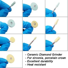 5st Dental Zirconia Polishers Ceramic Diamond Grinder Porcelain Polishing Slipning Emax Crowns Dentist Laboratory Tools Tools