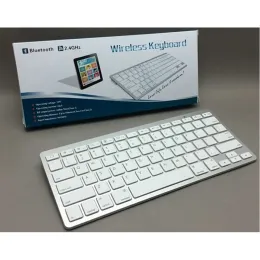 キーボード87キーアルミニウムメタルBluetoothワイヤレスホワイトマジックキーボードモバイルタブレットアクセサリーマックブックラップトップ携帯電話用