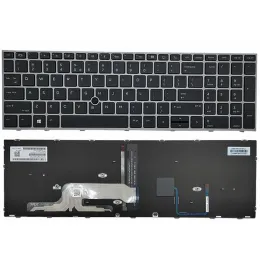 Keyboards Neue US -UK Russische Brasilien -Tastatur für HP ZBook 15 G5 17 G5 ZBook 15g5 17G5 Rückenbeleuchtet Englisch Ru Br