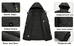 Rüzgarlık erkekler açık ısıtma ceketleri taktik ceket erkek kışlık ceket withzipper teknoloji giyim sporları for retro