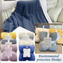 Home Filts Bedsblankets lämpliga för soffor som kramar lätt filt Plush Soft Textiles Small Throw 240409