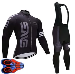 2021 DNA cycling Team Cycling long Sleeve jersey bib pants sets Quick Dry Breathable Mens Racing Clothes Road bicycle Uniform Y2107254746