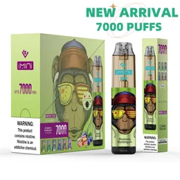 Франция Италия Испания Венгрия Оптовик Имини Puff Vape 7000 Puffs Vapor Kit 10k 12K Puff RGB Легкий пробег одноразовый вейп