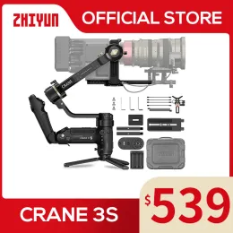 مثبتات Zhiyun الرسمية Crane 3S/Se 3axis Camera Gimbal Handheld Supplizer دعم 6.5 كجم كاميرات الفيديو DSLR لنيكون كانون