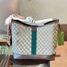 편지 숄더 가방 디자이너 여성 2024 봄/여름 새 토트 가방 오픈 버킷 가방 패션 남성 크로스 바디 백
