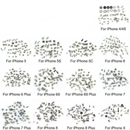 JCD -skruvar Full skruvuppsättning för iPhone 4 4S 5C 5S 5G 6G 6S 6 7 7P 8 8 Plus X Reparation Bolt Komplett kitersplaceringsdelar