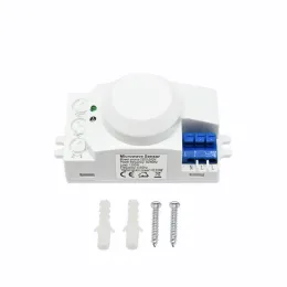 Indoor beste Qualität Mikrowellenradarsensor Lichtschalter menschlicher Bewegung DC12V-24V AC100V/220V-240V 5,8 GHz mit Gehäuse