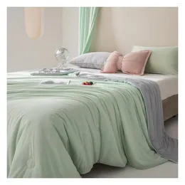Одеяла лето охлаждение щиколоковое стеганое одеяло легкое удобное кондиционер для офисного одеяла