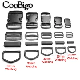 1Set Plastic Slider Buckle D Rings Relietta laterale Fibbie Accessori per pet Cint Cink Accesso per cinghia fai -da -te.