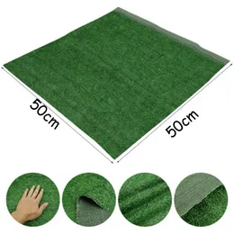 Carpete de grama artificial PP + PE verde Fake Synthetic Garden Paisagem Lawn Mat Turf 50*50cm 50*100cm 100*100cm 100*200cm