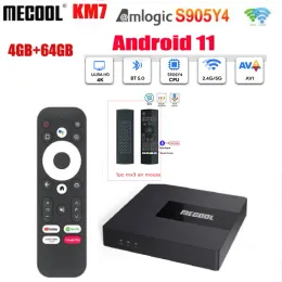 Box Mecool KM7 ATV Smart TV Box Android 11 Google Certified TVbox 2GB 16GB Amlogic S905Y4 Obsługa 2.4G/5G WiFi BT4.2 Ustaw górne pole 4k 4K