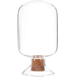 Glass Match Cloche Jar 250Ml Fireplace Match Cloche Bottle Fancy Matches Striker Holder Jar Christmas Match Jar Display Holder