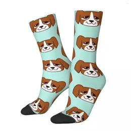 Men's Socks Funny Happy Pet Boxer Retro Harajuku Littlest Shop Hip Hop Novelty Casual Crew Crazy Sock Gift Printed