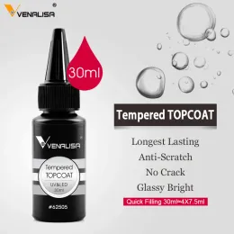 Venalisa 30ml/225g معطف قاعدة سميكة تعزيز الهلام فائق الجودة حزمة إعادة الملء تنقع قبالة Uvled لا تمحو طويل ارتداء Matt قمة