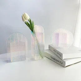 Wazony nordic ins akryl olśniewa sztuka geometryczna wazon dekretop dekoracje domowe nowoczesne dekoracyjne proste hydroponiczne
